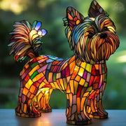 美咲＆大輔の手仕事 手作りステンドグラスランプ – 輝くヨークシャーテリア