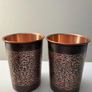 美咲＆大輔の手仕事 花柄銅マグセット（2個入り）